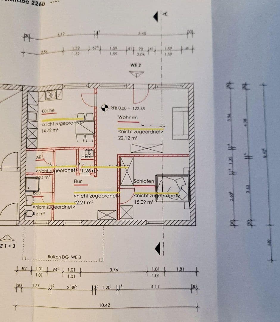 Pronájem bytu 3+1 72 m², Karben, Hessen Pronájem bytu 3+1 72 m², Karben, Hessen