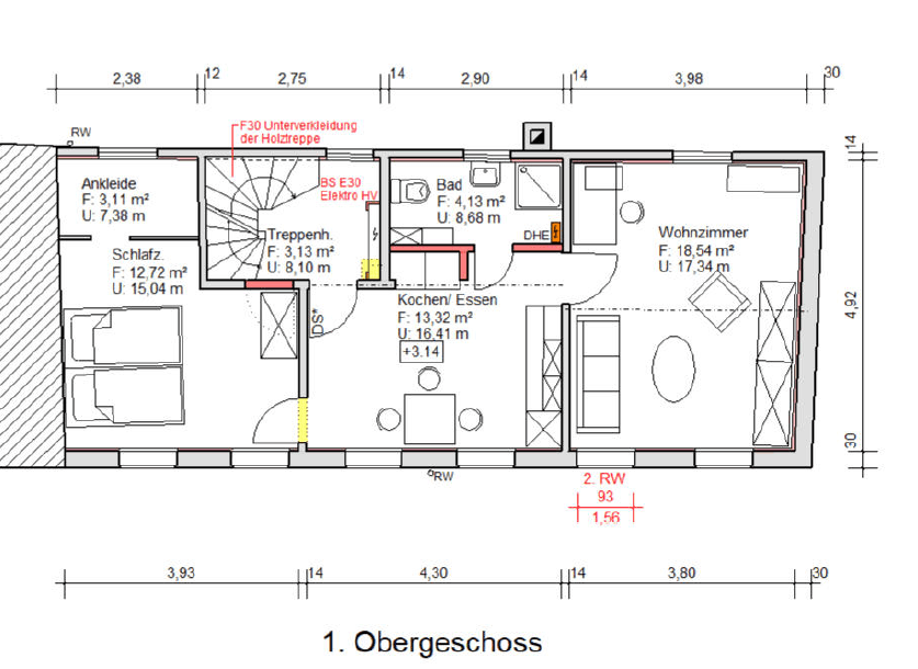 Pronájem bytu 2+1 52 m², Traben-Trarbach, Porýní-Falc Pronájem bytu 2+1 52 m², Traben-Trarbach, Porýní-Falc
