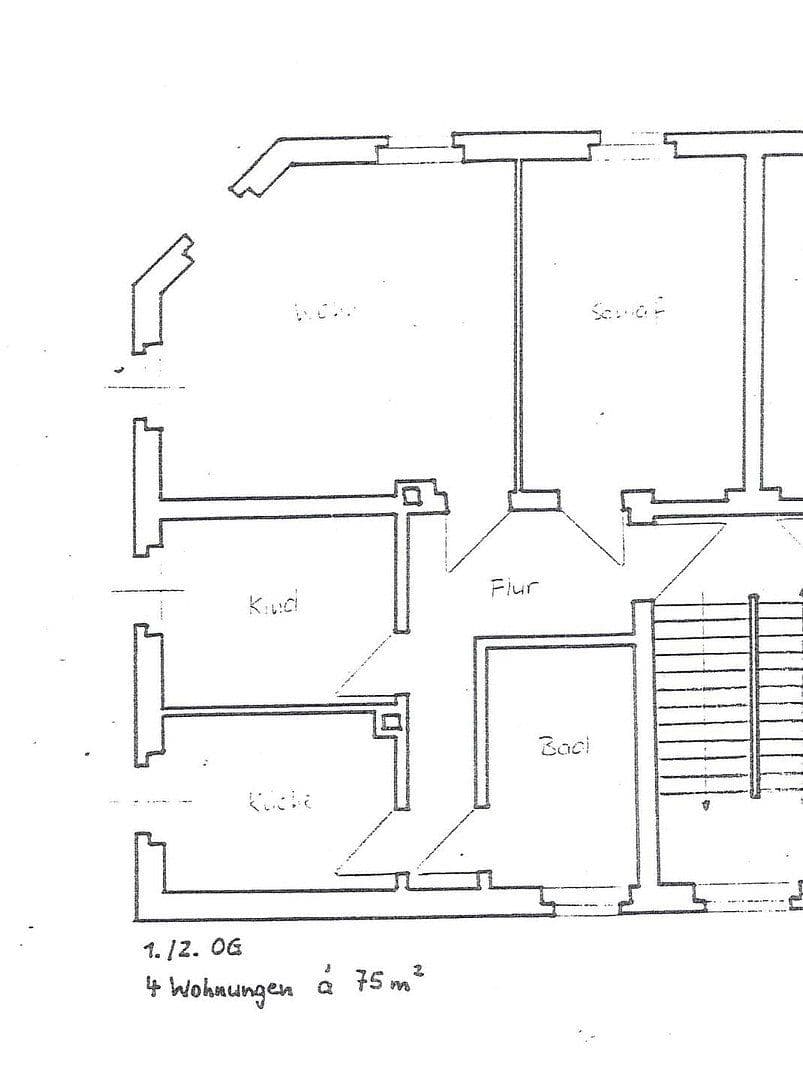 Pronájem bytu 3+1 75 m², Jacobstraße 17, Cvikov, Sasko Pronájem bytu 3+1 75 m², Jacobstraße 17, Cvikov, Sasko