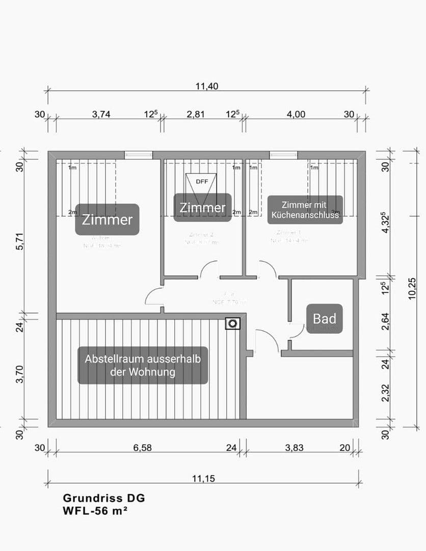 Pronájem bytu 2+kk 56 m², Kaiser-Friedrichstr. 32, Pforzheim, Bádensko-Württembersko Pronájem bytu 2+kk 56 m², Kaiser-Friedrichstr. 32, Pforzheim, Bádensko-Württembersko