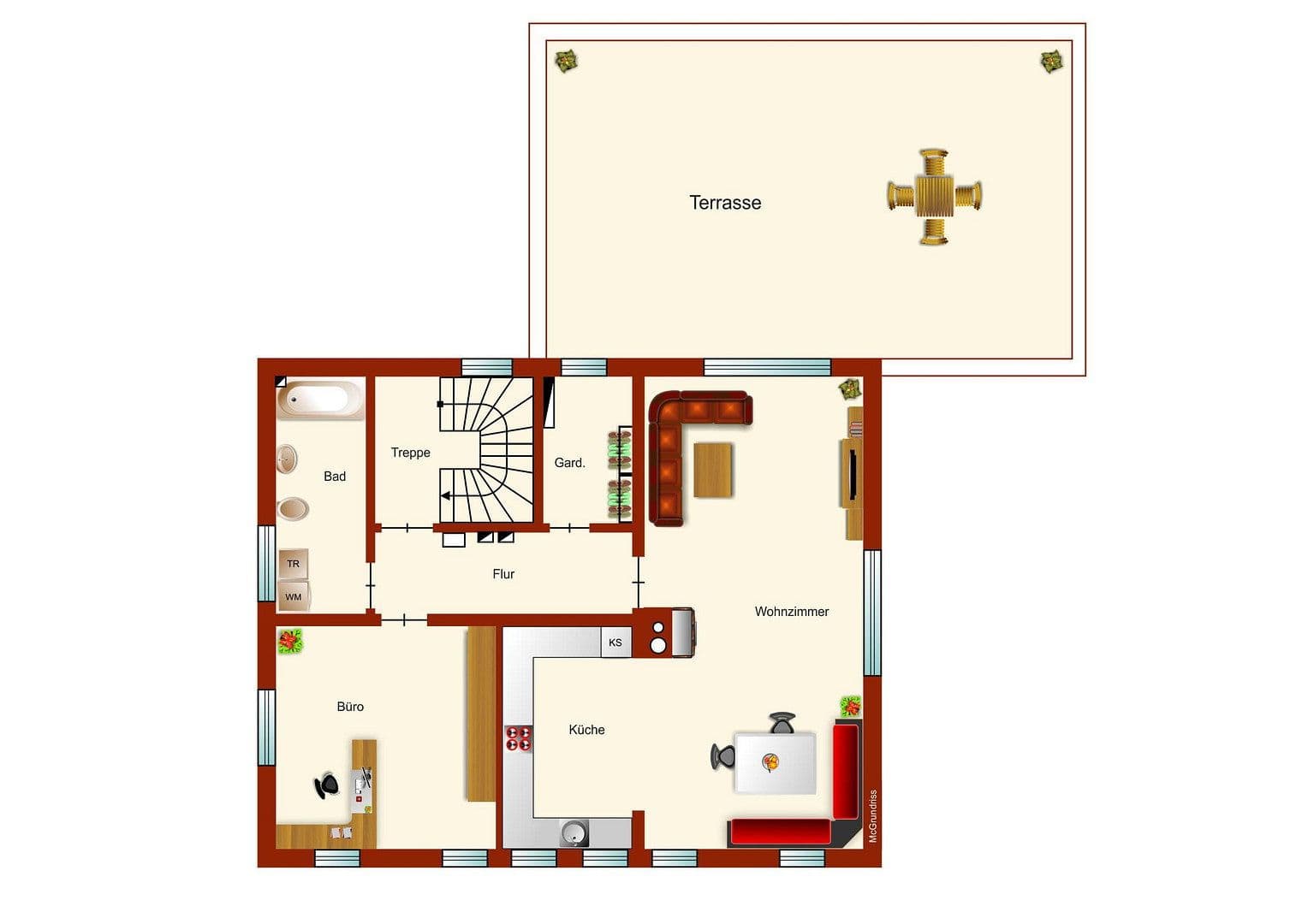 Pronájem domu 273 m², pozemek 750 m², Lauterbachstr.4b, Geretsried, Bavorsko Pronájem domu 273 m², pozemek 750 m², Lauterbachstr.4b, Geretsried, Bavorsko