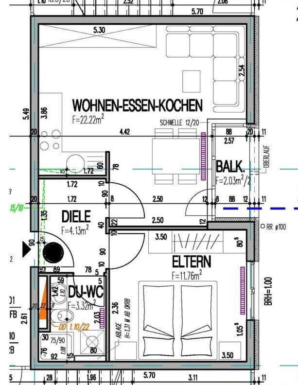 Pronájem bytu 2+1 43 m², Frankenallee 25, Frankfurt am Main, Hessen Pronájem bytu 2+1 43 m², Frankenallee 25, Frankfurt am Main, Hessen