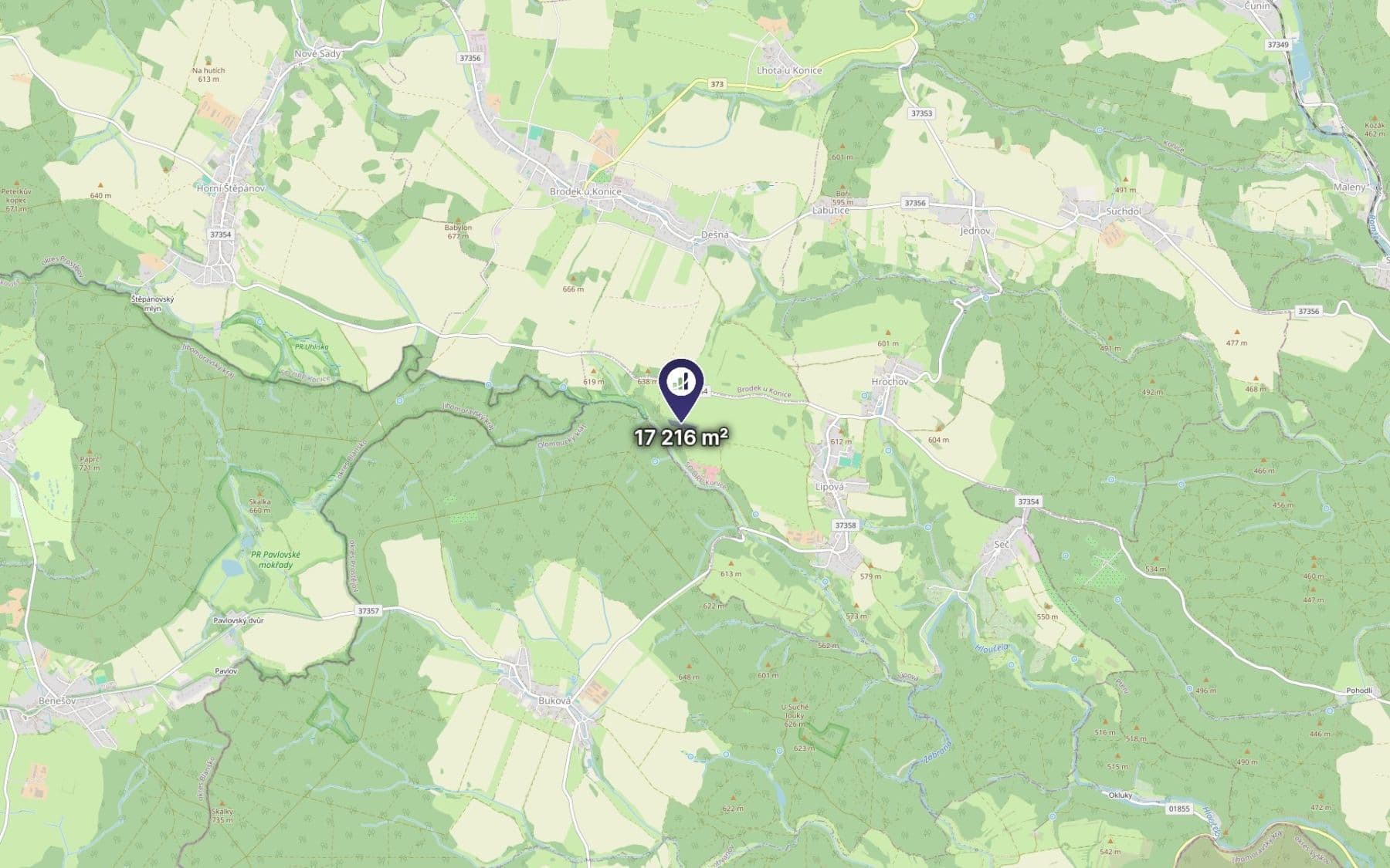 Prodej pozemku 3.443 m², Lipová, Olomoucký kraj Prodej pozemku 3.443 m², Lipová, Olomoucký kraj
