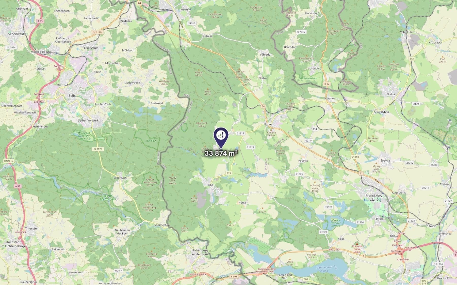 Prodej pozemku 33.874 m², Hazlov, Karlovarský kraj Prodej pozemku 33.874 m², Hazlov, Karlovarský kraj