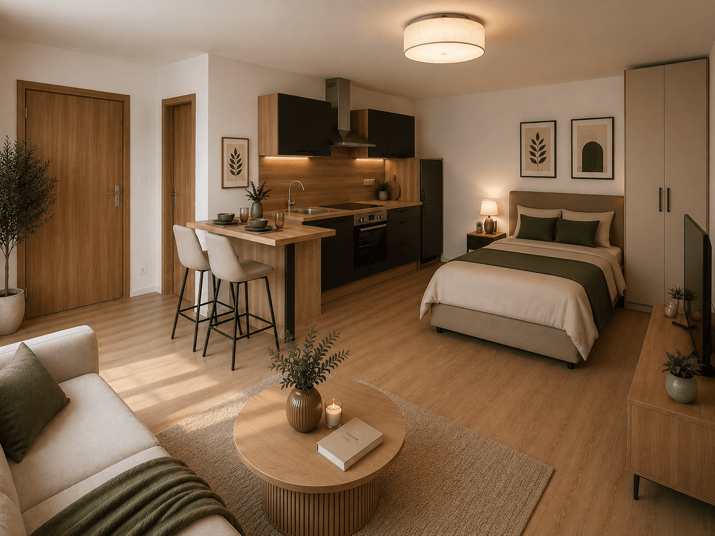Pronájem bytu 1+kk 28 m², Ořech, Středočeský kraj Pronájem bytu 1+kk 28 m², Ořech, Středočeský kraj