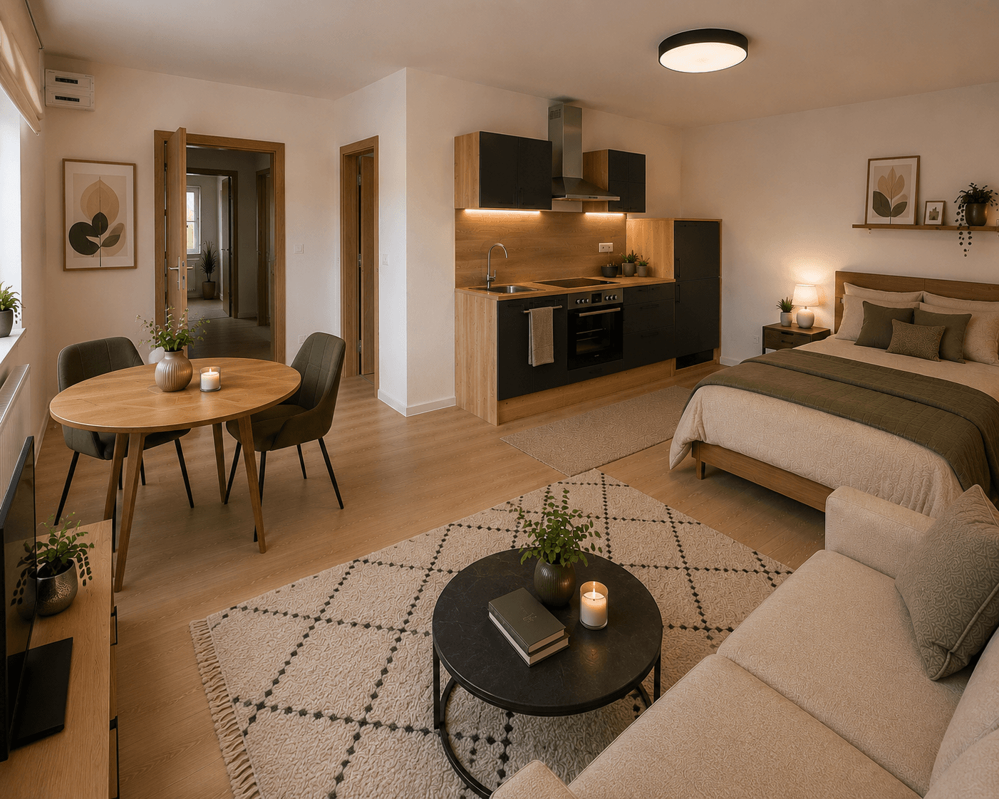 Pronájem bytu 1+kk 28 m², Ořech, Středočeský kraj Pronájem bytu 1+kk 28 m², Ořech, Středočeský kraj