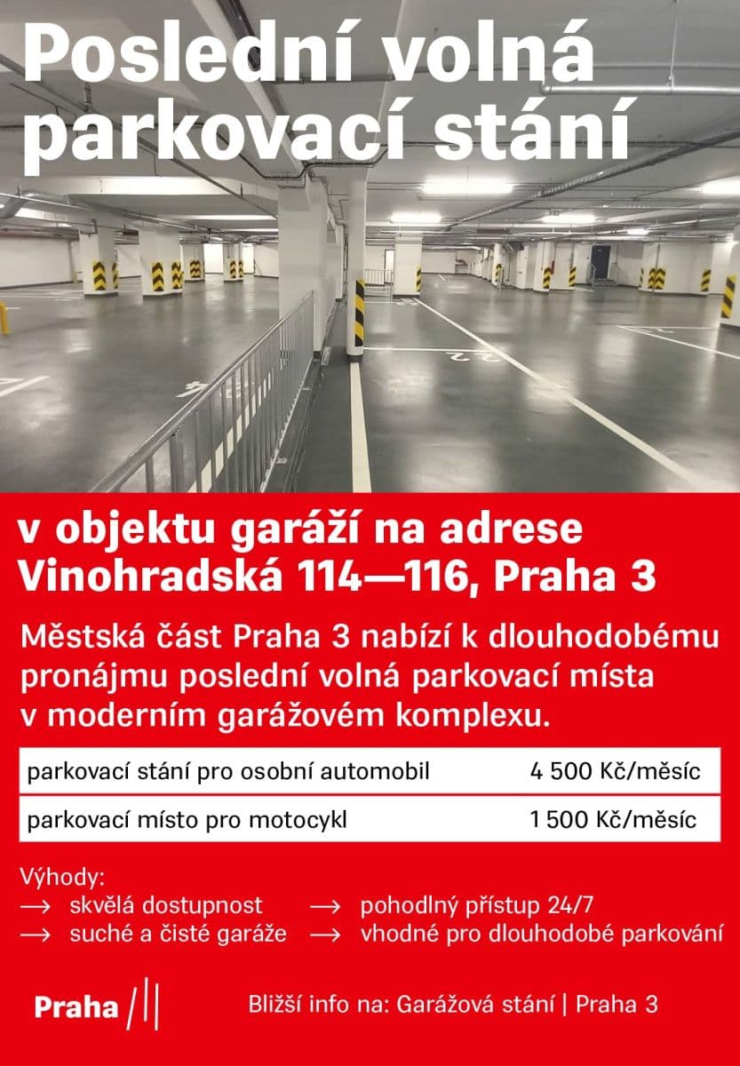 Pronájem garáže 13 m², Vinohradská, Praha, Praha Pronájem garáže 13 m², Vinohradská, Praha, Praha