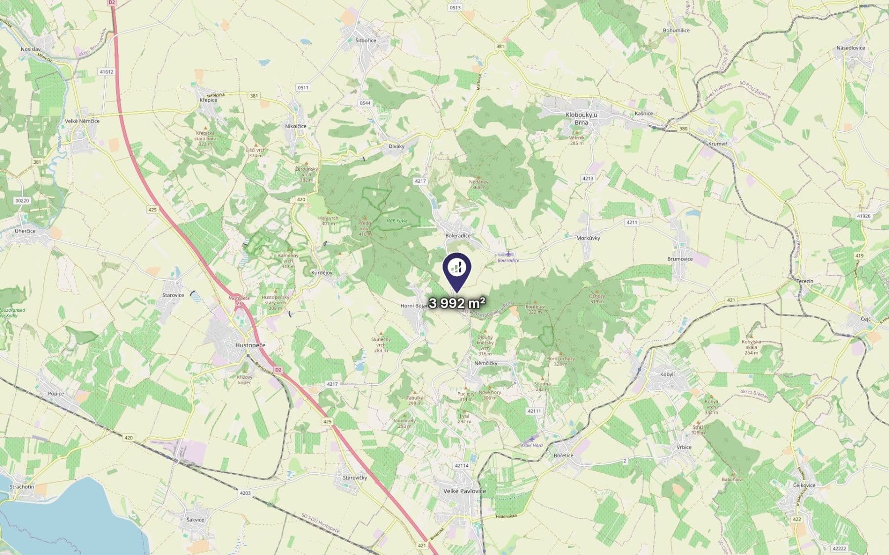 Prodej pozemku 3.992 m², Boleradice, Jihomoravský kraj Prodej pozemku 3.992 m², Boleradice, Jihomoravský kraj