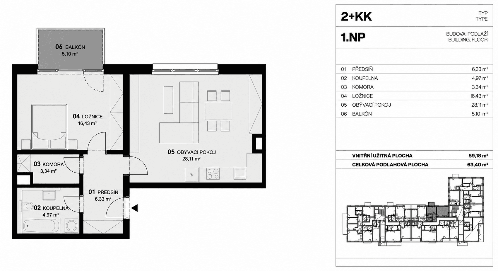Pronájem bytu 2+kk 59 m², Divíškové, Praha, Praha Pronájem bytu 2+kk 59 m², Divíškové, Praha, Praha