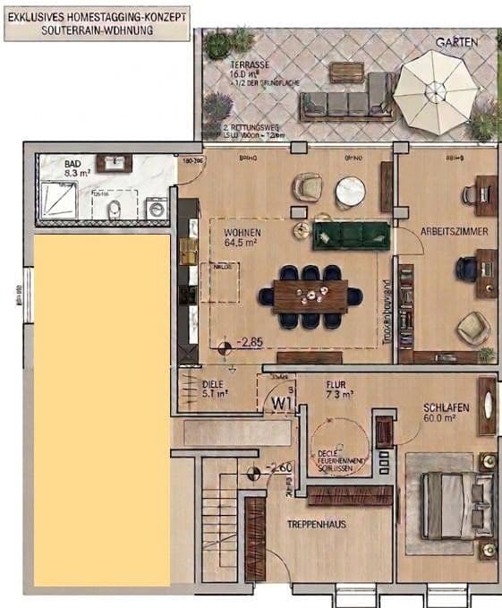 Pronájem bytu 3+1 114 m², Duisburg, Severní Porýní-Vestfálsko Pronájem bytu 3+1 114 m², Duisburg, Severní Porýní-Vestfálsko