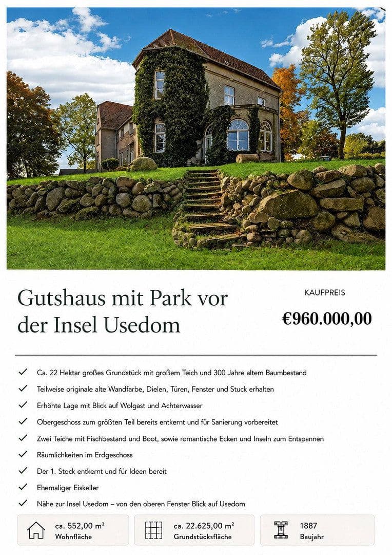 Prodej domu 552 m², pozemek 22.625 m², Volhošť, Mecklenburg-Vorpommern Prodej domu 552 m², pozemek 22.625 m², Volhošť, Mecklenburg-Vorpommern