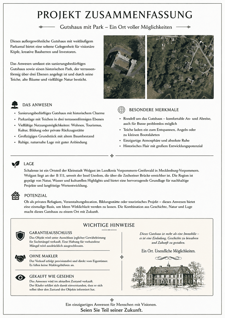Prodej domu 552 m², pozemek 22.625 m², Volhošť, Mecklenburg-Vorpommern Prodej domu 552 m², pozemek 22.625 m², Volhošť, Mecklenburg-Vorpommern