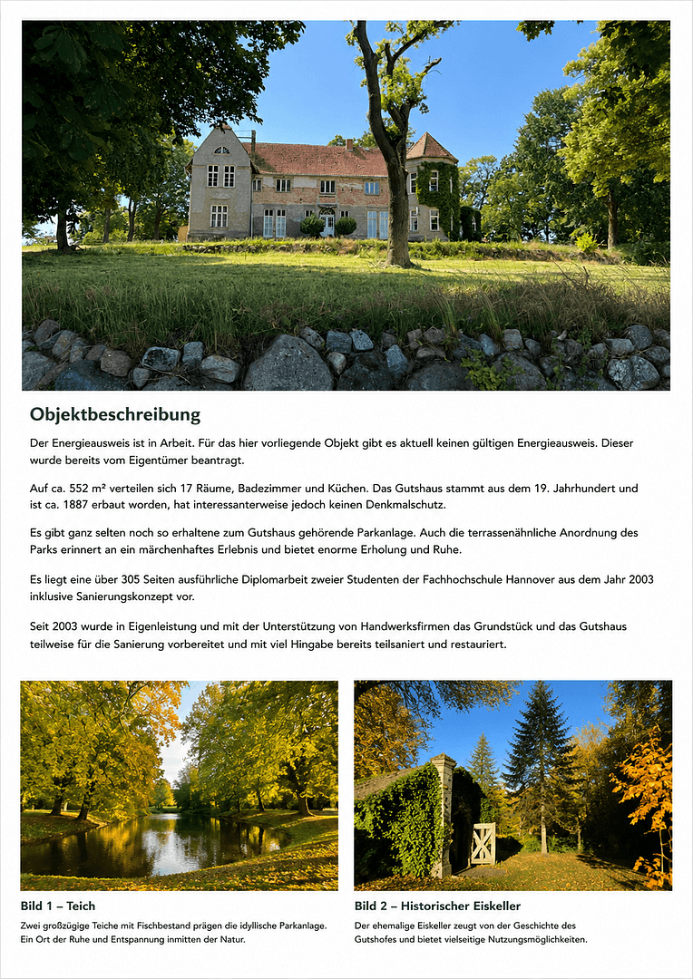 Prodej domu 552 m², pozemek 22.625 m², Volhošť, Mecklenburg-Vorpommern Prodej domu 552 m², pozemek 22.625 m², Volhošť, Mecklenburg-Vorpommern