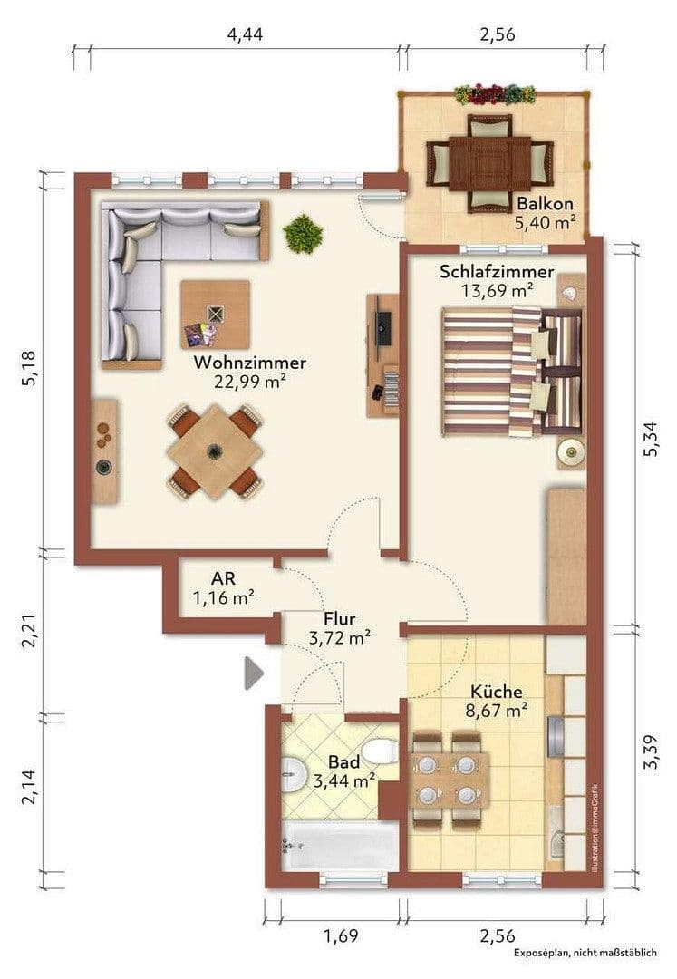Pronájem bytu 2+1 57 m², Bremen, Bremen Pronájem bytu 2+1 57 m², Bremen, Bremen