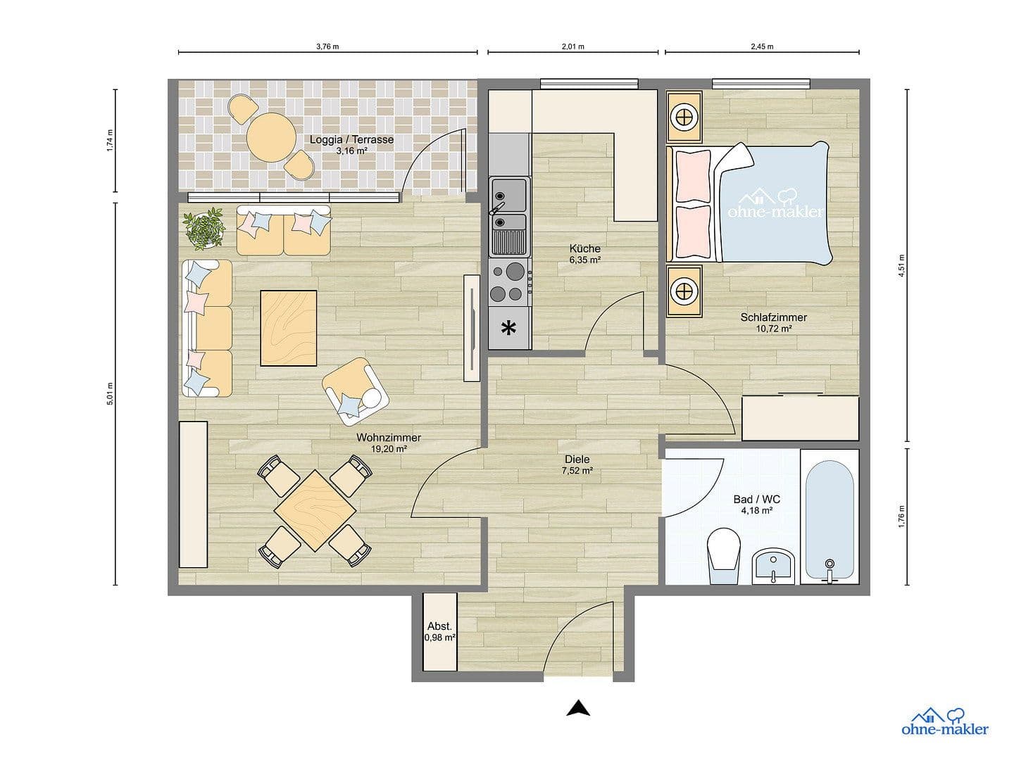 Pronájem bytu 2+1 52 m², Barmstedt, Šlesvicko-Holštýnsko Pronájem bytu 2+1 52 m², Barmstedt, Šlesvicko-Holštýnsko
