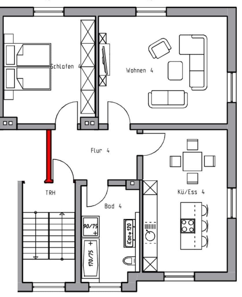 Pronájem bytu 2+kk 90 m², Bismarckstr. 5, Grünberg, Hessen Pronájem bytu 2+kk 90 m², Bismarckstr. 5, Grünberg, Hessen