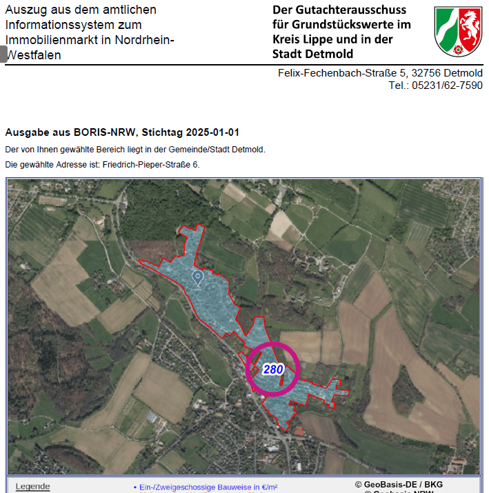 Prodej pozemku 869 m², Friedrich-Pieper-Str. 6, Detmold, Severní Porýní-Vestfálsko Prodej pozemku 869 m², Friedrich-Pieper-Str. 6, Detmold, Severní Porýní-Vestfálsko