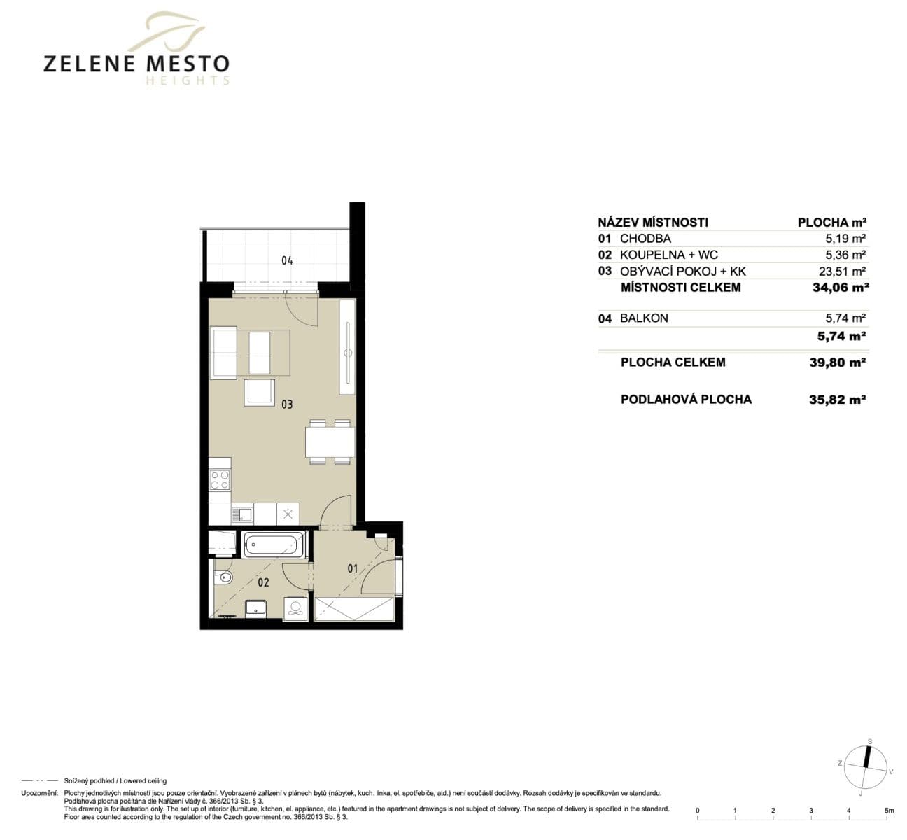 Pronájem bytu 1+kk 40 m², V Třešňovce, Praha, Praha Pronájem bytu 1+kk 40 m², V Třešňovce, Praha, Praha