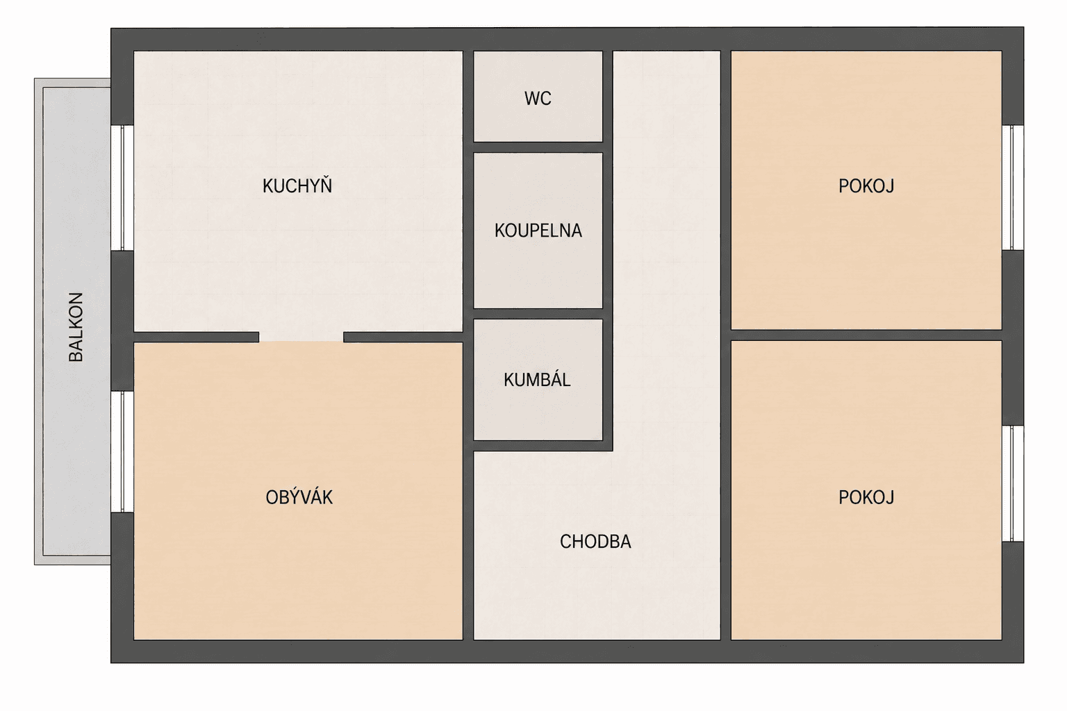 Pronájem bytu 3+1 73 m², Pod Strání, Praha, Praha Pronájem bytu 3+1 73 m², Pod Strání, Praha, Praha