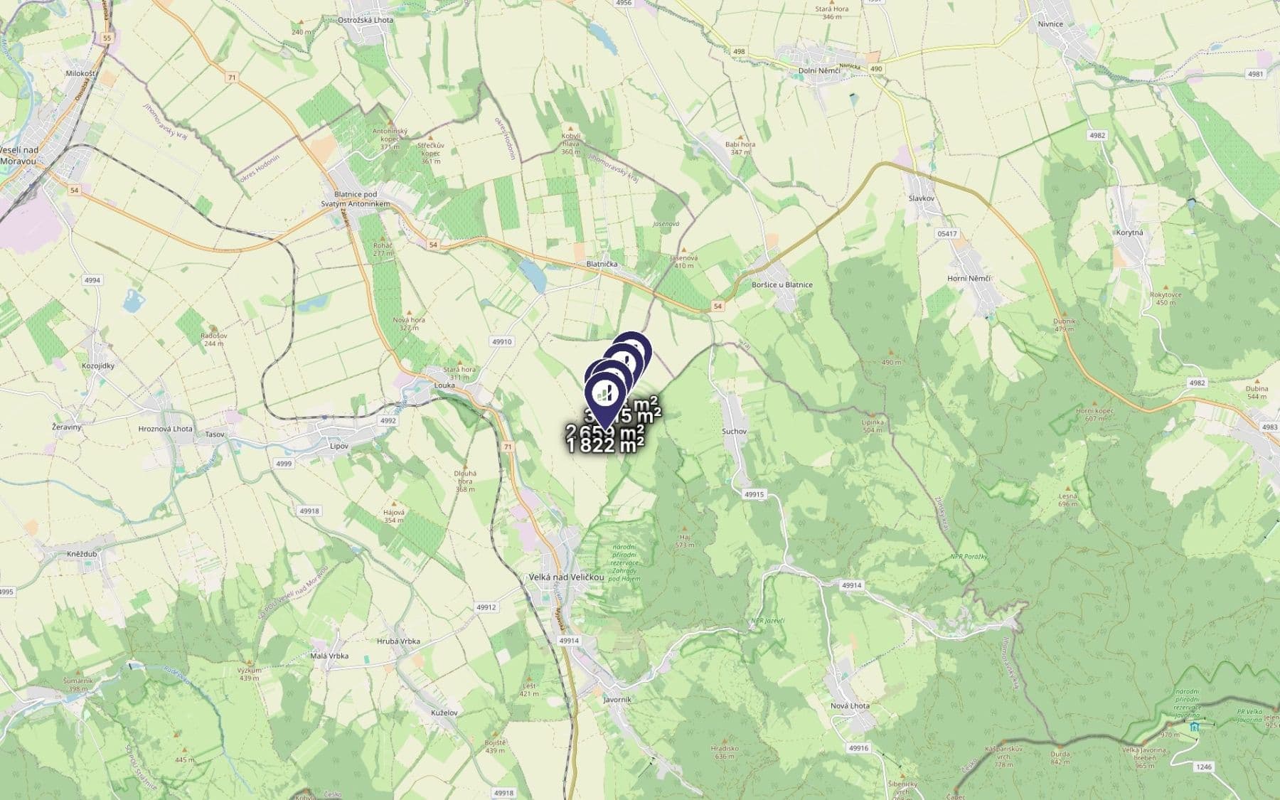 Prodej pozemku 8.629 m², Velká nad Veličkou, Jihomoravský kraj Prodej pozemku 8.629 m², Velká nad Veličkou, Jihomoravský kraj