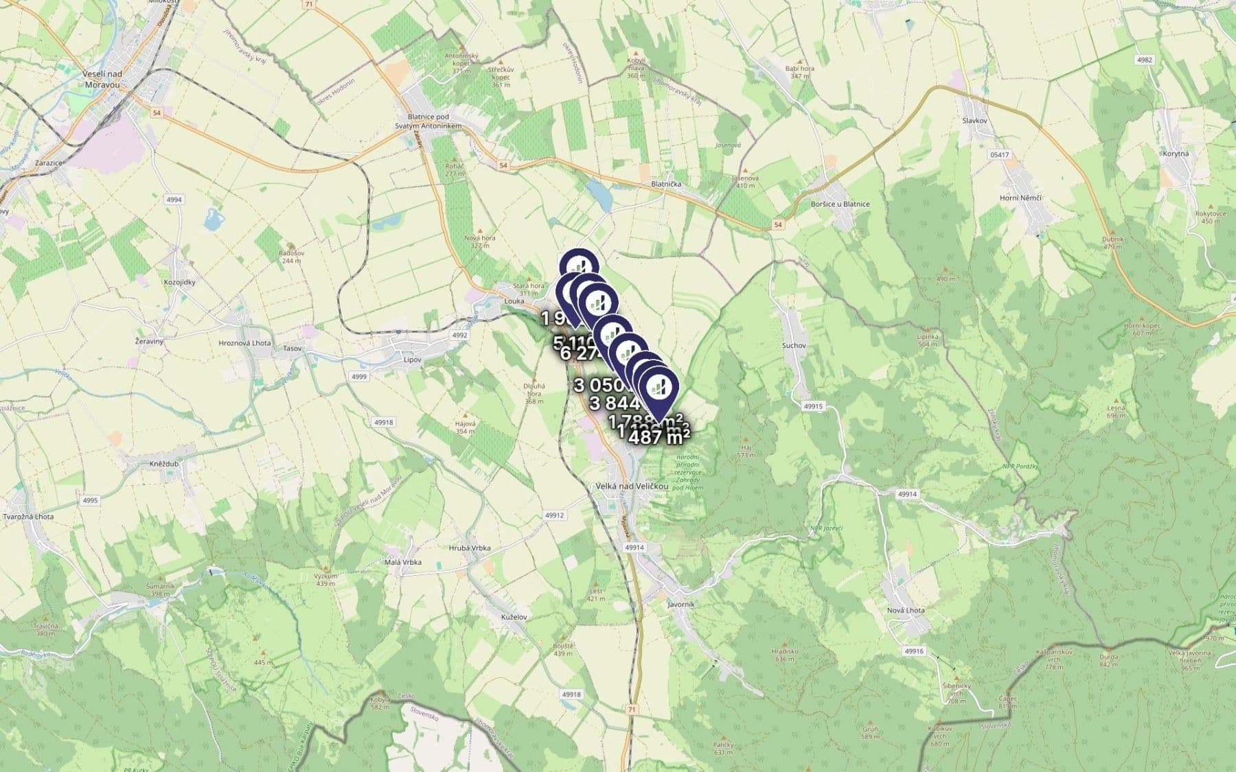 Prodej pozemku 23.670 m², Velká nad Veličkou, Jihomoravský kraj Prodej pozemku 23.670 m², Velká nad Veličkou, Jihomoravský kraj