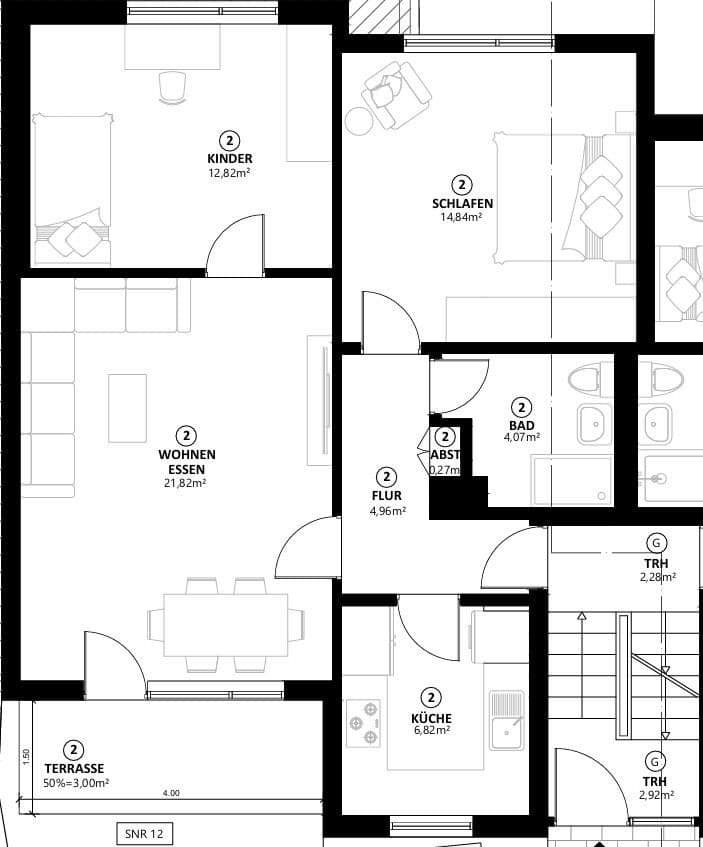 Pronájem bytu 3+1 69 m², Richterstraße 13, Stuttgart, Bádensko-Württembersko Pronájem bytu 3+1 69 m², Richterstraße 13, Stuttgart, Bádensko-Württembersko