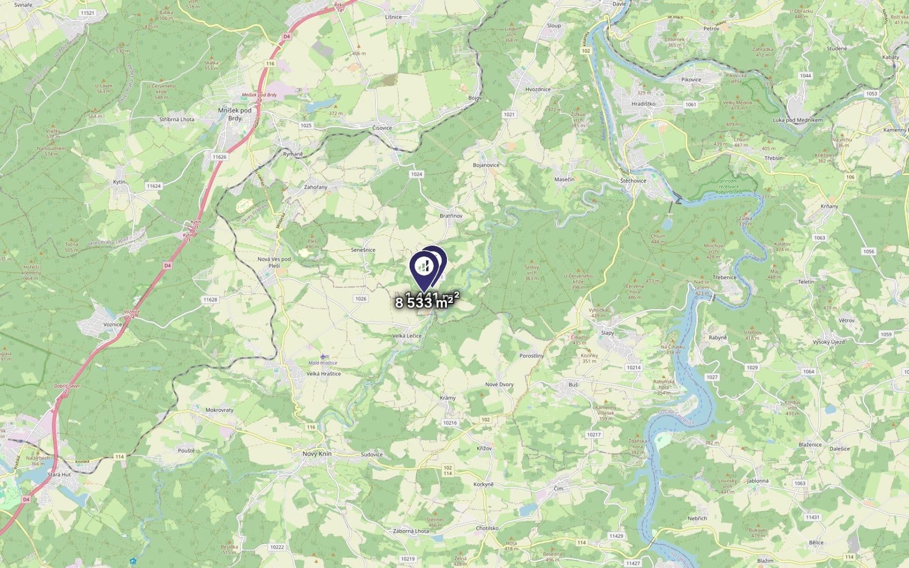 Prodej pozemku 9.974 m², Bojanovice, Středočeský kraj Prodej pozemku 9.974 m², Bojanovice, Středočeský kraj