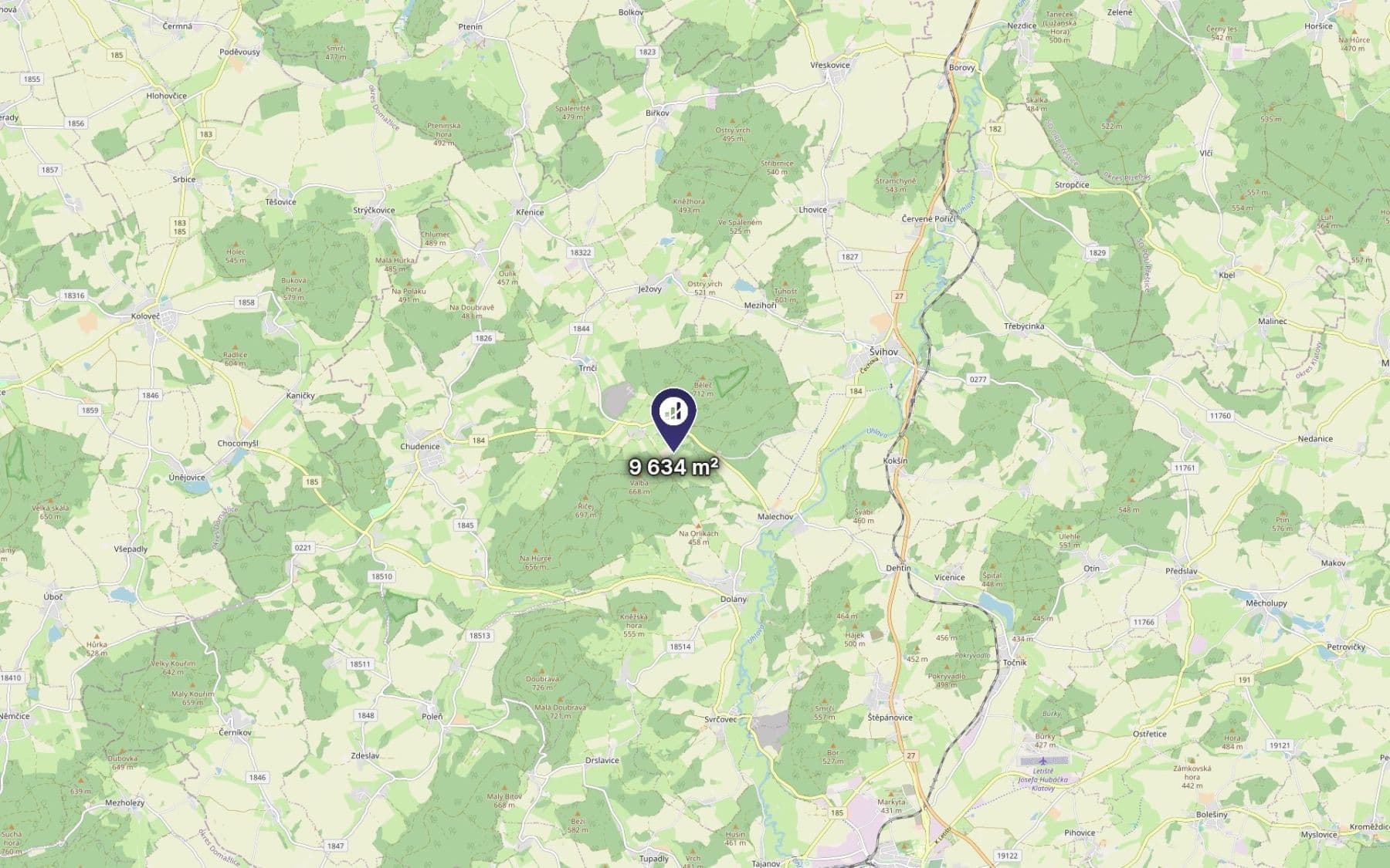 Prodej pozemku 9.634 m², Ježovy, Plzeňský kraj Prodej pozemku 9.634 m², Ježovy, Plzeňský kraj