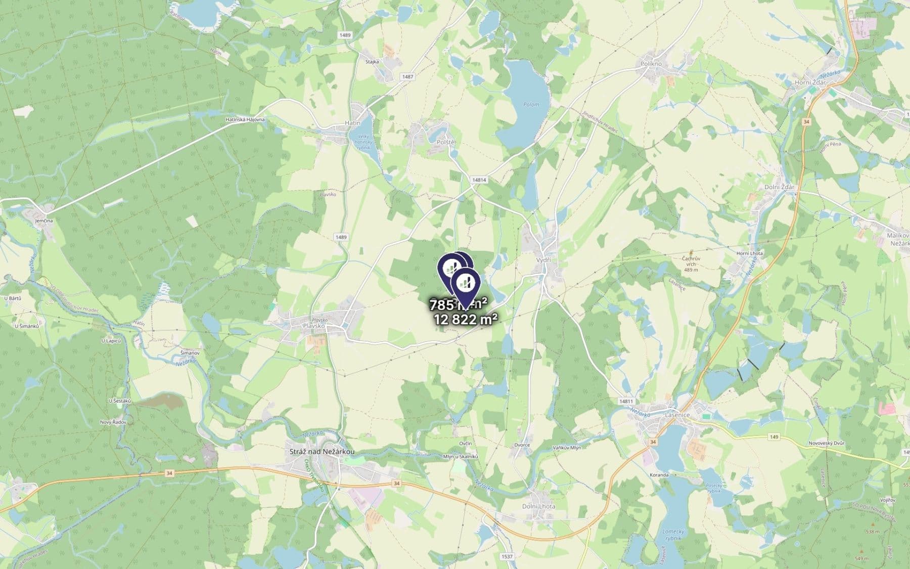 Prodej pozemku 15.644 m², Plavsko, Jihočeský kraj Prodej pozemku 15.644 m², Plavsko, Jihočeský kraj