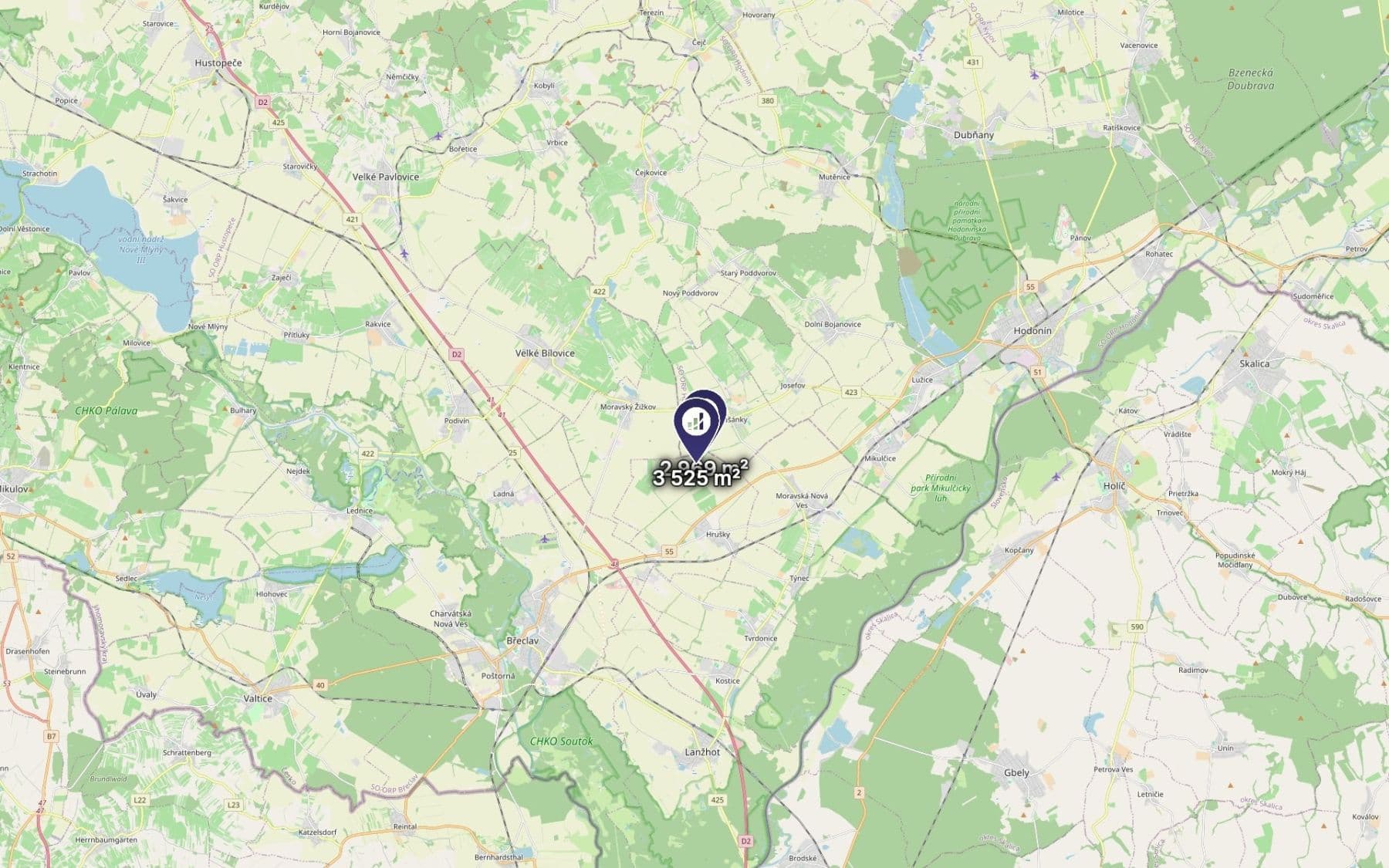 Prodej pozemku 6.494 m², Hrušky, Jihomoravský kraj Prodej pozemku 6.494 m², Hrušky, Jihomoravský kraj