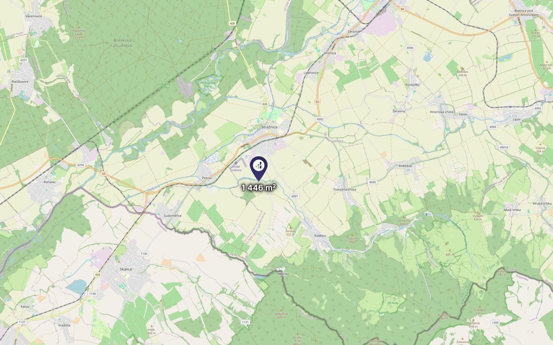 Prodej pozemku 1.446 m², Strážnice, Jihomoravský kraj Prodej pozemku 1.446 m², Strážnice, Jihomoravský kraj