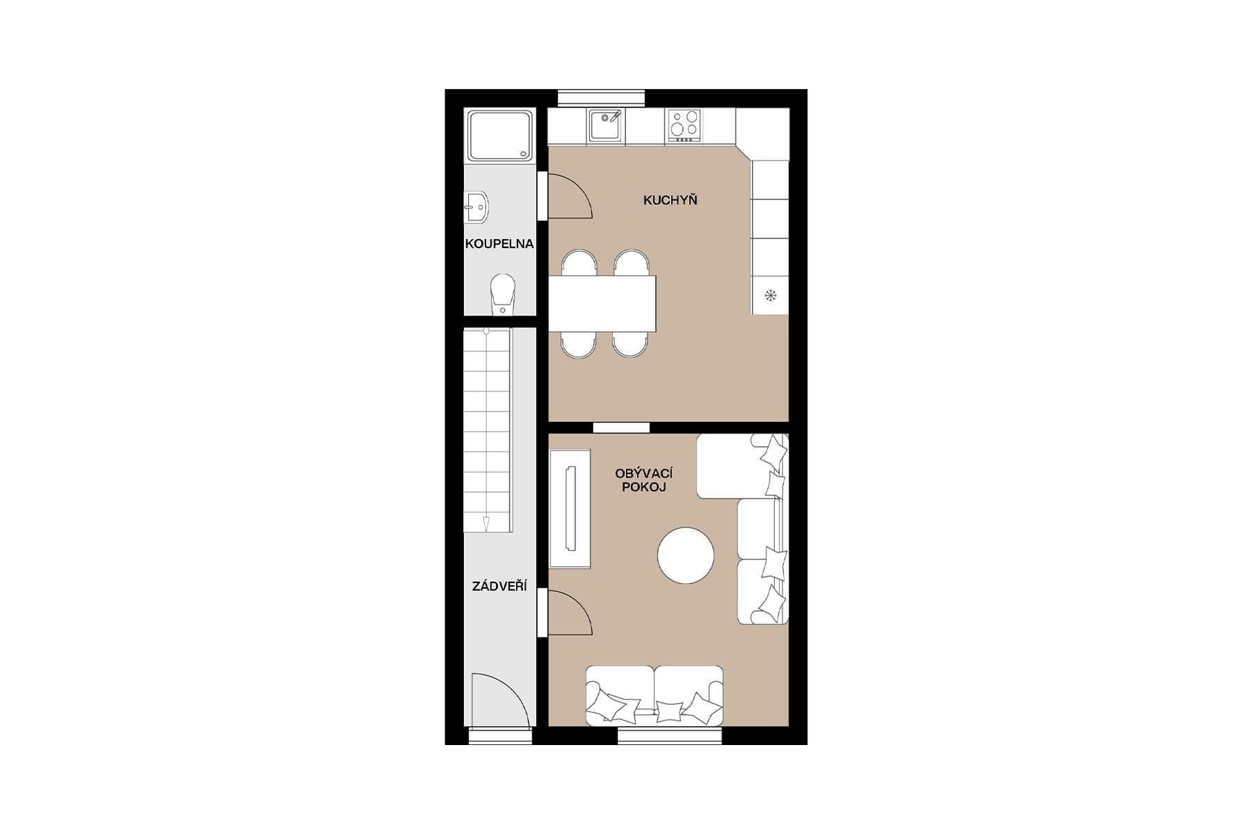 Prodej domu 74 m², pozemek 73 m², Na Malé Straně, Divišov, Středočeský kraj Prodej domu 74 m², pozemek 73 m², Na Malé Straně, Divišov, Středočeský kraj