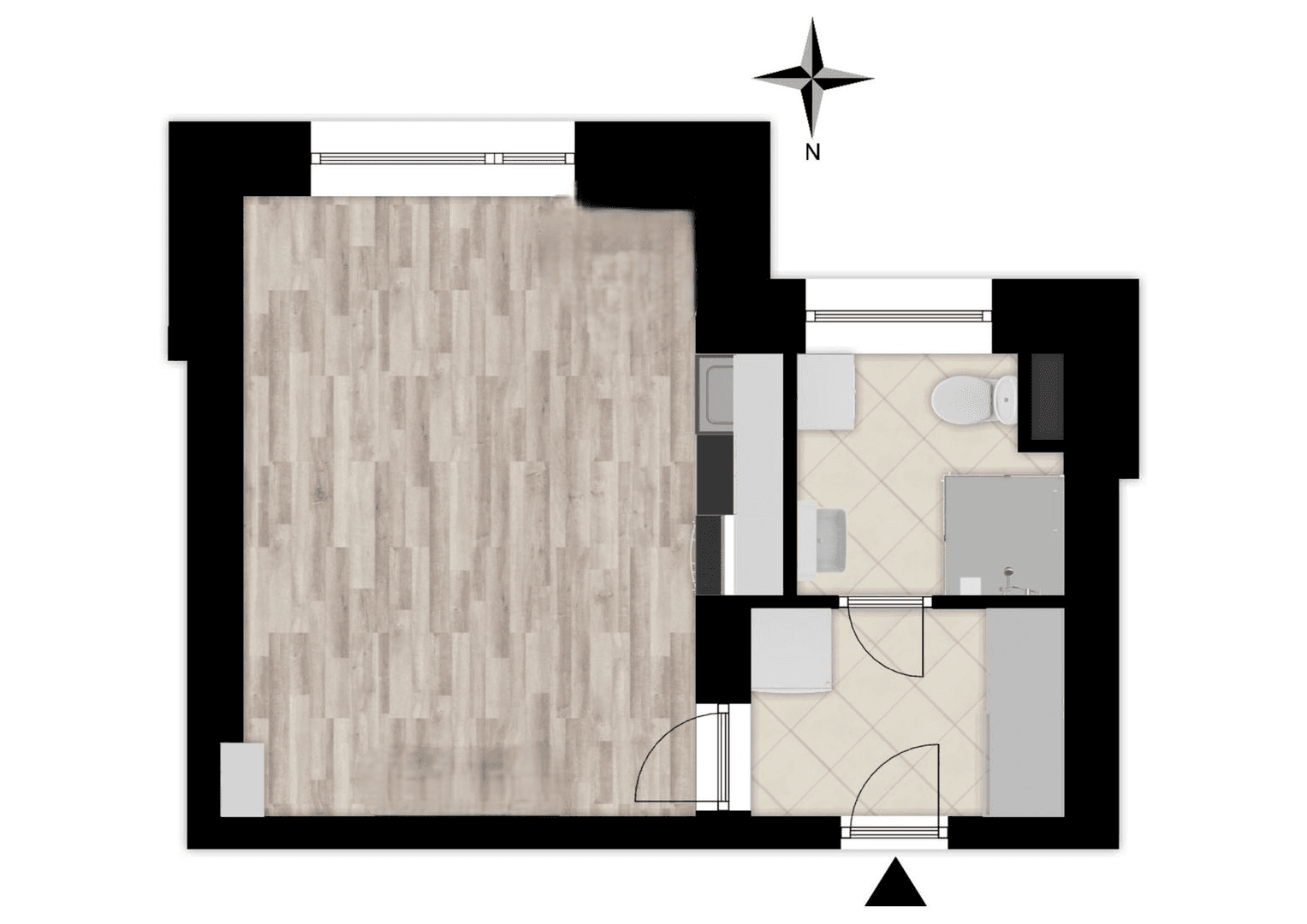 Pronájem bytu 1+kk 26 m², Ve Žlíbku, Praha, Praha Pronájem bytu 1+kk 26 m², Ve Žlíbku, Praha, Praha