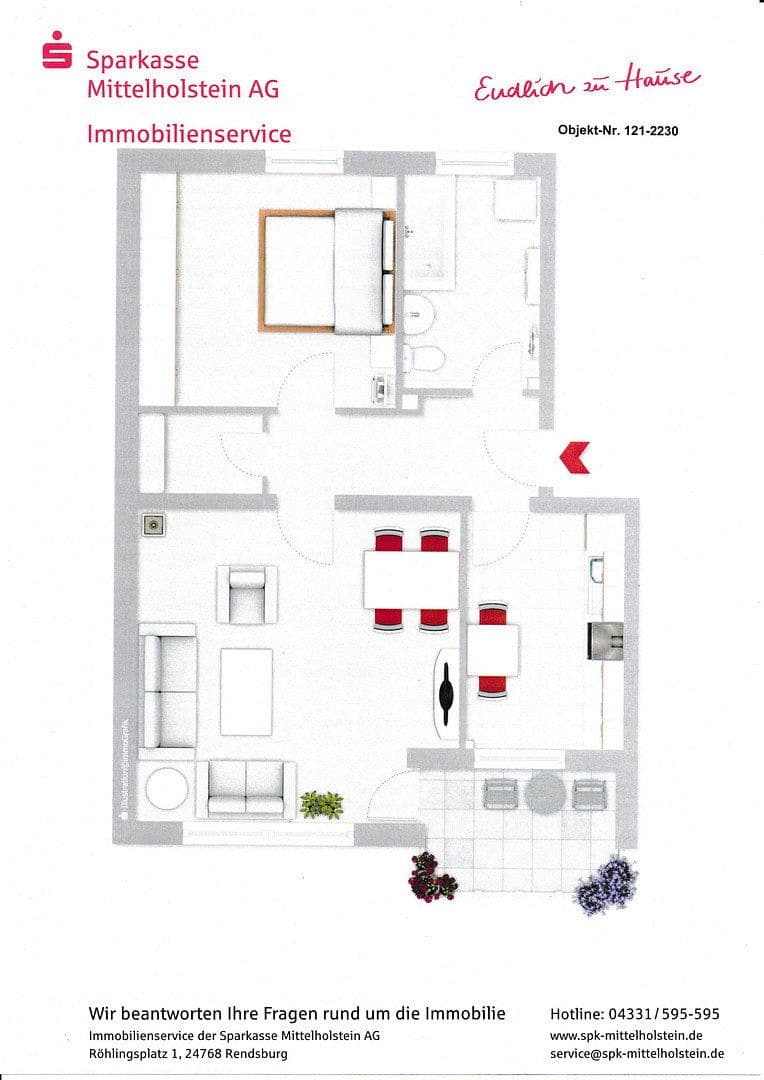 Prodej bytu 2+1 59 m², Rinkeniser Straße 12, Nortorf, Šlesvicko-Holštýnsko Prodej bytu 2+1 59 m², Rinkeniser Straße 12, Nortorf, Šlesvicko-Holštýnsko