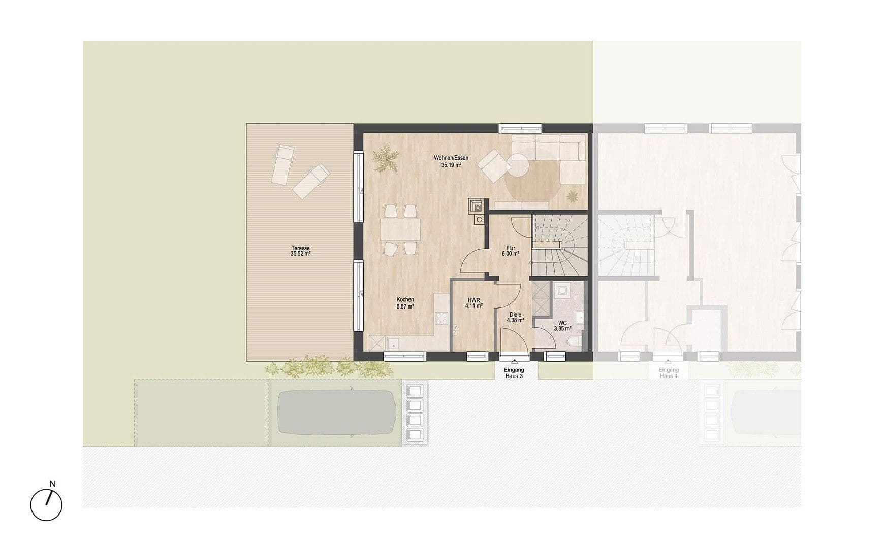 Pronájem domu 148 m², pozemek 626 m², Am Klostergut 2, Klipphausen, Sasko Pronájem domu 148 m², pozemek 626 m², Am Klostergut 2, Klipphausen, Sasko
