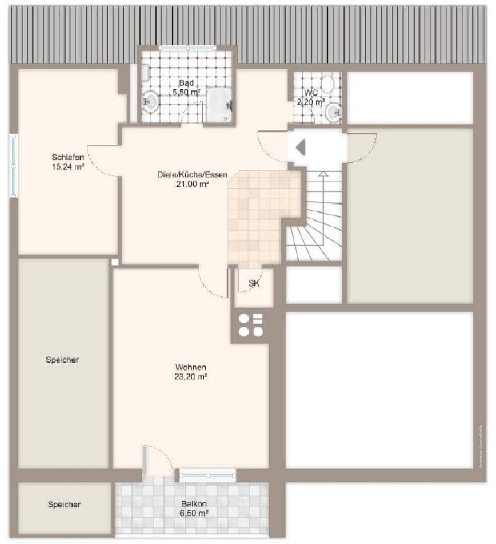 Pronájem bytu 2+kk 65 m², Andechs-Erling, Bavorsko Pronájem bytu 2+kk 65 m², Andechs-Erling, Bavorsko