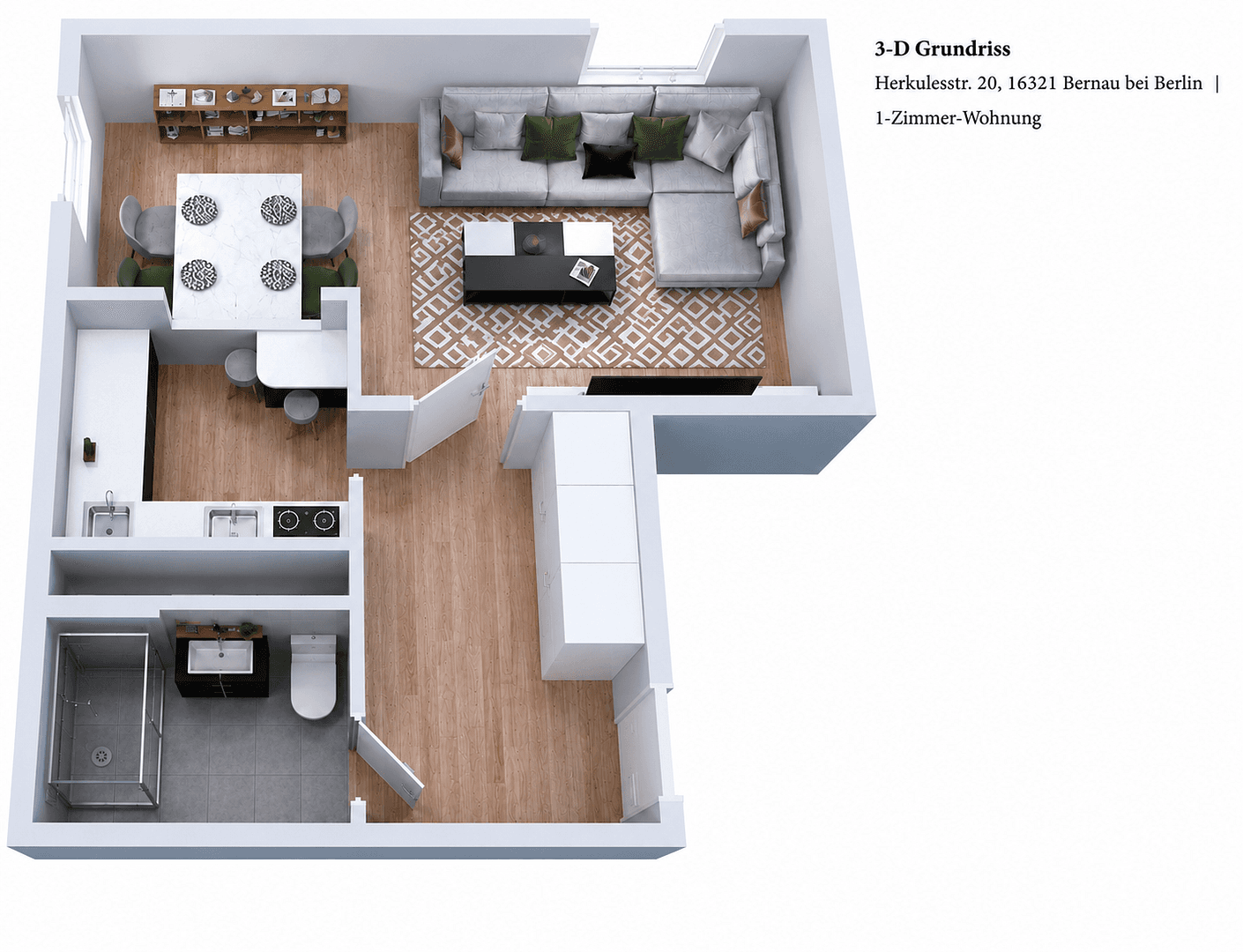 Pronájem bytu 1+1 35 m², Bernau, Braniborsko Pronájem bytu 1+1 35 m², Bernau, Braniborsko