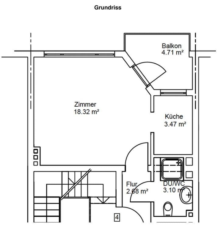 Pronájem bytu 1+1 29 m², Rembertiring 41, Bremen, Bremen Pronájem bytu 1+1 29 m², Rembertiring 41, Bremen, Bremen