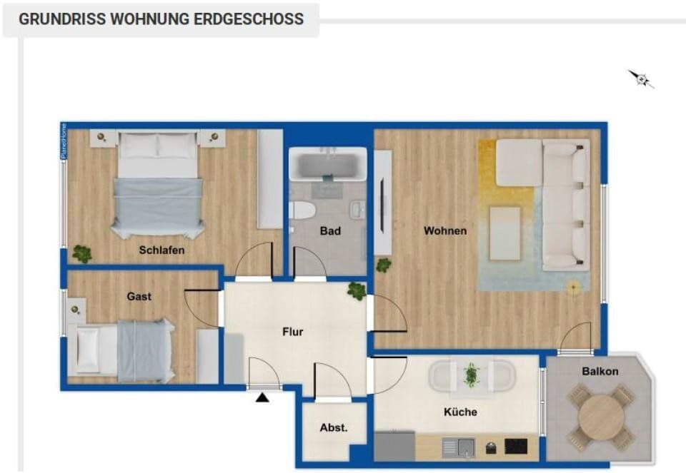 Pronájem bytu 3+1 74 m², Am Mahlbusen 4, Bernau, Braniborsko Pronájem bytu 3+1 74 m², Am Mahlbusen 4, Bernau, Braniborsko