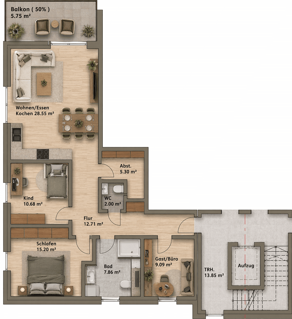 Prodej bytu 4+1 98 m², Minderheideweg 15, Minden, Severní Porýní-Vestfálsko Prodej bytu 4+1 98 m², Minderheideweg 15, Minden, Severní Porýní-Vestfálsko