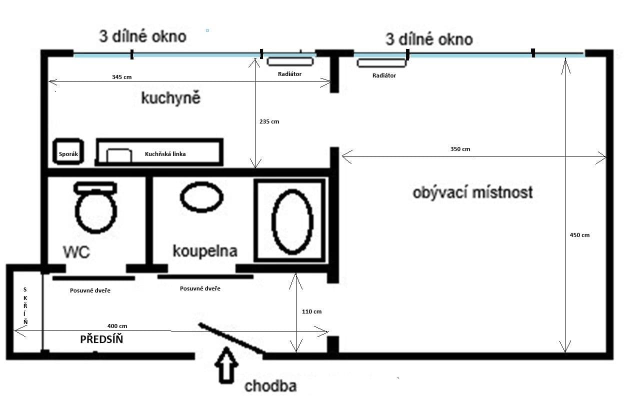 Prodej bytu 1+1 33 m², Čihákova, Poděbrady, Středočeský kraj Prodej bytu 1+1 33 m², Čihákova, Poděbrady, Středočeský kraj