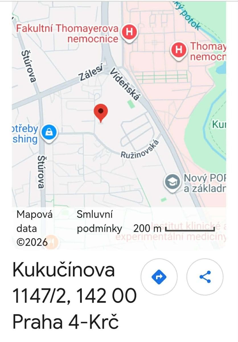 Prodej bytu 3+kk 61 m², Kukučínova, Praha, Praha Prodej bytu 3+kk 61 m², Kukučínova, Praha, Praha