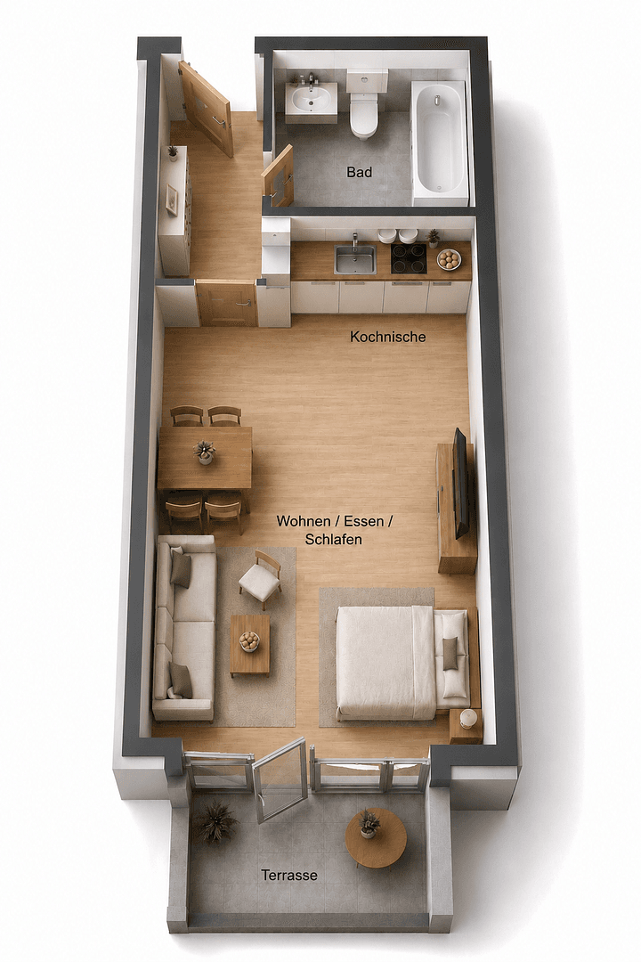Prodej bytu 1+1 39 m², Kehl, Bádensko-Württembersko Prodej bytu 1+1 39 m², Kehl, Bádensko-Württembersko