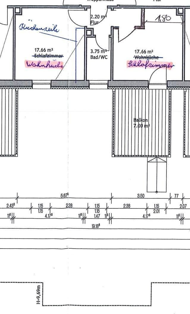 Pronájem bytu 1+kk 49 m², Siedlung 17 und 18, Deggendorf, Bavorsko Pronájem bytu 1+kk 49 m², Siedlung 17 und 18, Deggendorf, Bavorsko