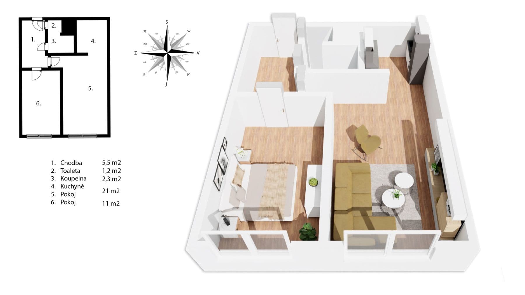 Prodej bytu 2+kk 40 m², Zdiměřická, Praha, Praha Prodej bytu 2+kk 40 m², Zdiměřická, Praha, Praha