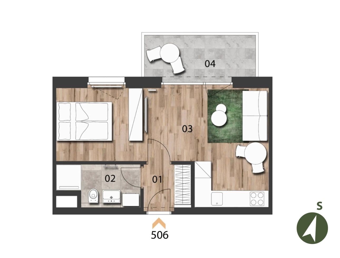 Pronájem bytu 2+kk 34 m², Arnošta Valenty, Praha, Praha Pronájem bytu 2+kk 34 m², Arnošta Valenty, Praha, Praha