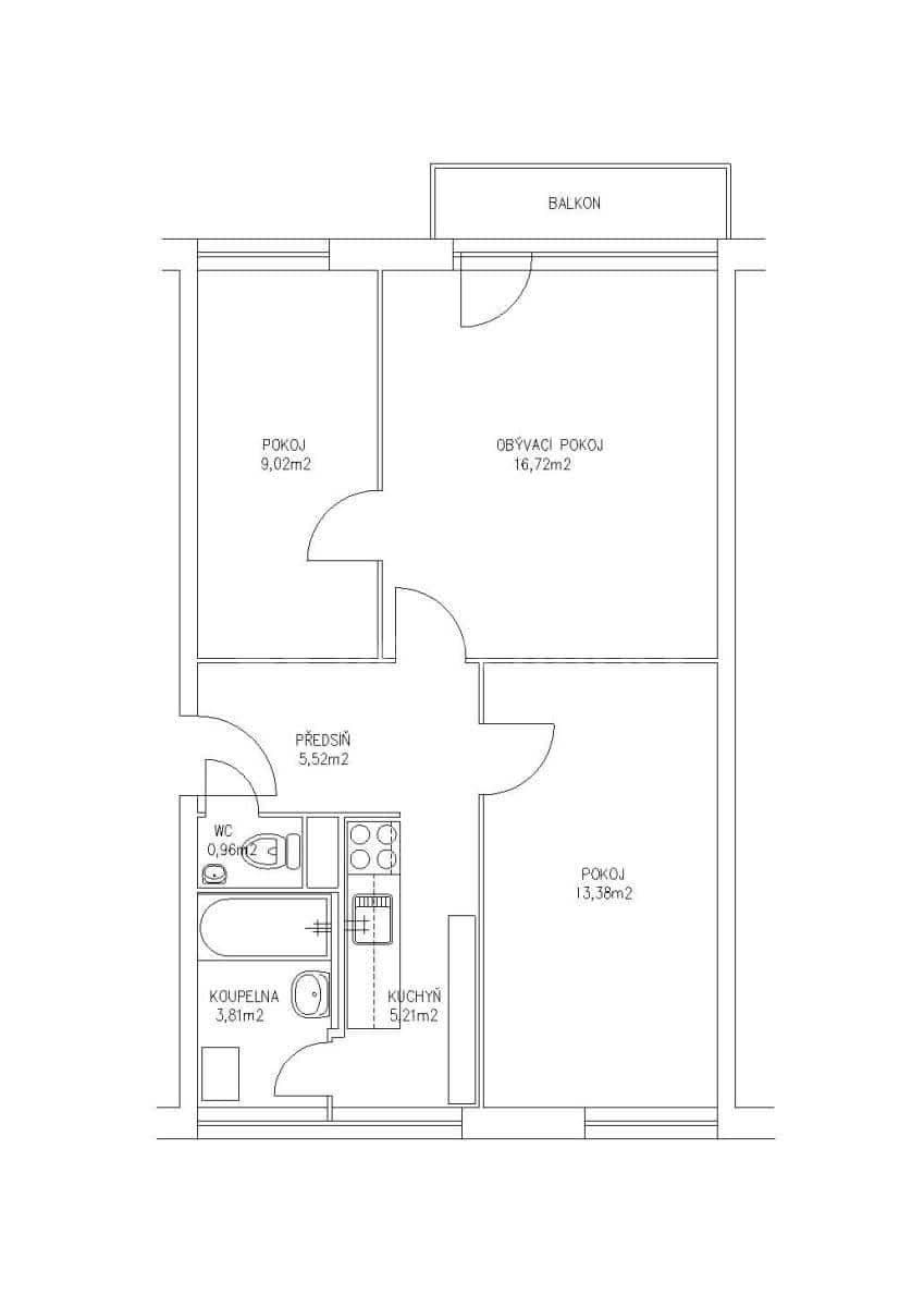 Pronájem bytu 3+kk 54 m², Gagarinova, Hradec Králové, Královéhradecký kraj Pronájem bytu 3+kk 54 m², Gagarinova, Hradec Králové, Královéhradecký kraj