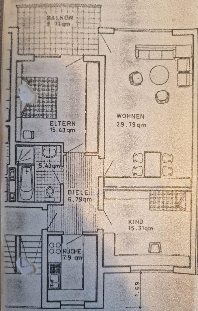 Pronájem bytu 3+1 85 m², Hemsbach, Bádensko-Württembersko Pronájem bytu 3+1 85 m², Hemsbach, Bádensko-Württembersko