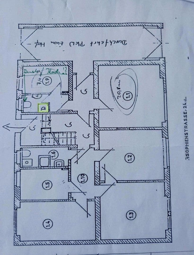 Prodej bytu 4+kk 110 m², Sophienstraße 24, Jena, Durynsko Prodej bytu 4+kk 110 m², Sophienstraße 24, Jena, Durynsko