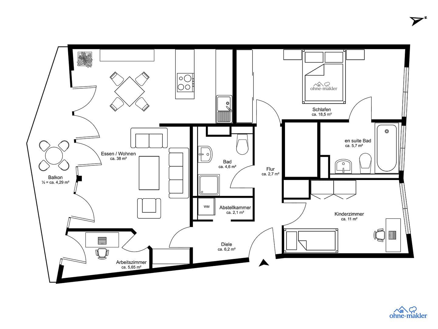 Pronájem bytu 4+1 98 m², Welfenstraße 68, München, Bavorsko Pronájem bytu 4+1 98 m², Welfenstraße 68, München, Bavorsko